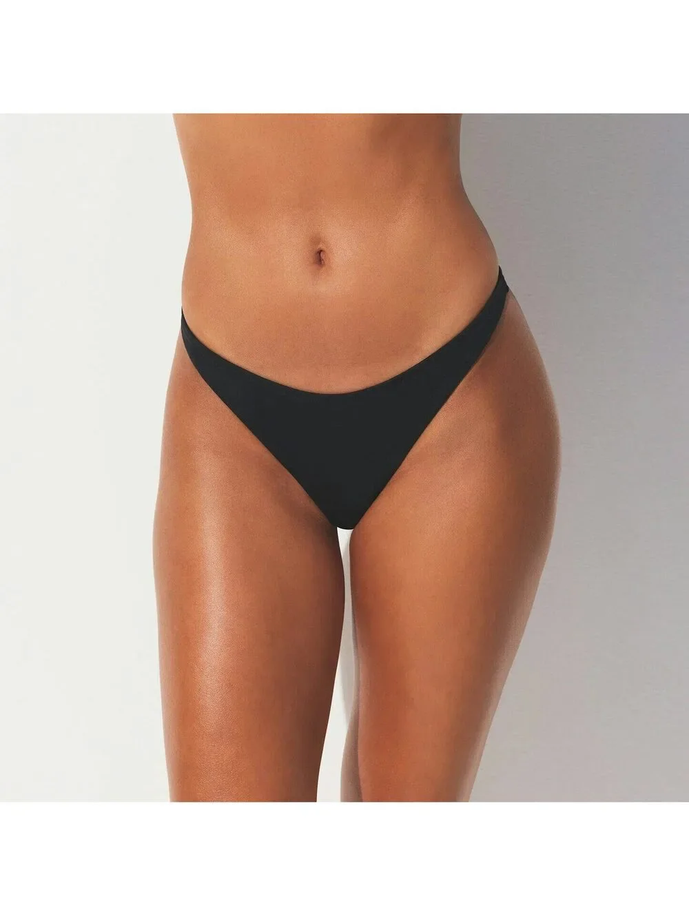 SKIMS SIGNATURE SWIM TANK BIKINI TOP & THONG BIKINI BOTTOM-SET in Onyx